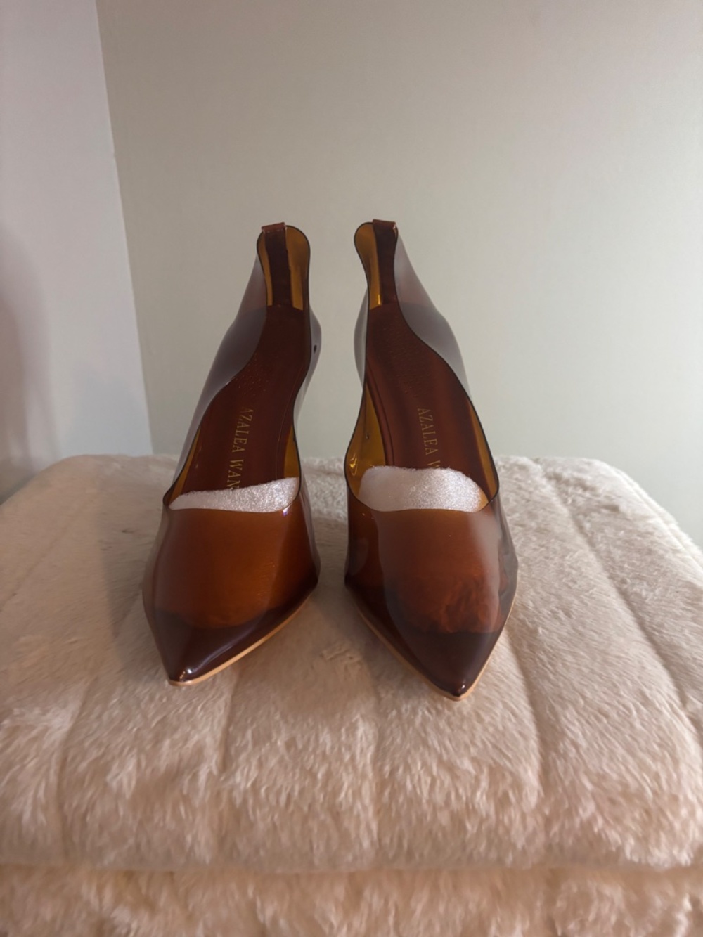 Azalea Wang brown clear pumps - Picture 3 of 4